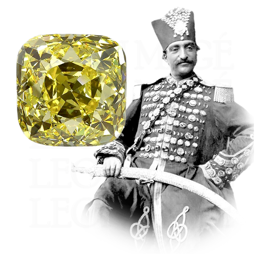 Allnatt diamond rare famous huge diamond fancy yellow illustration