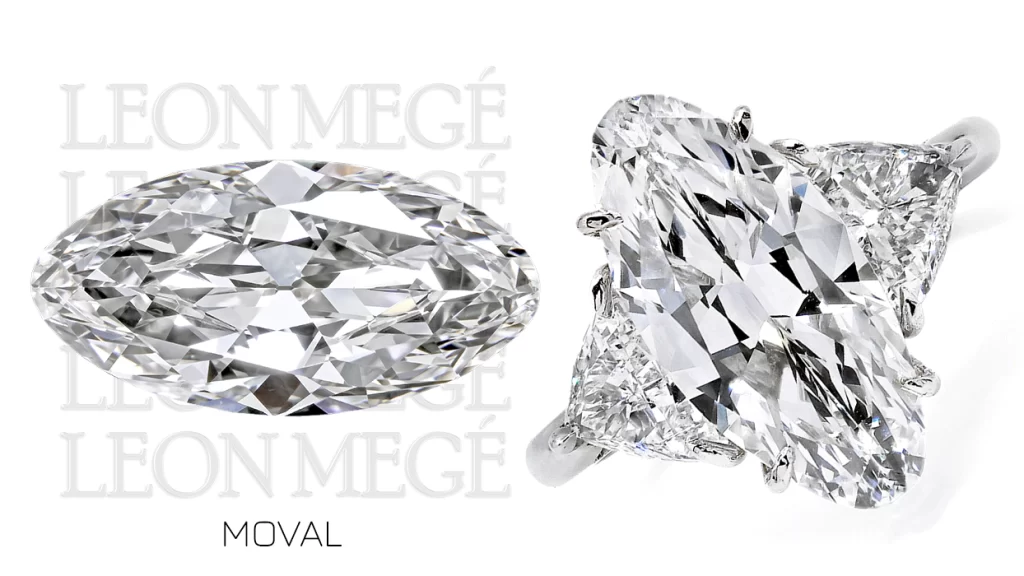 Leon Mege moval diamond shape illustration antique diamonds