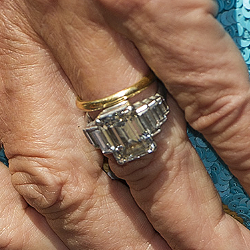 The Duchess of Cornwall Camilla wedding and engagement rings together