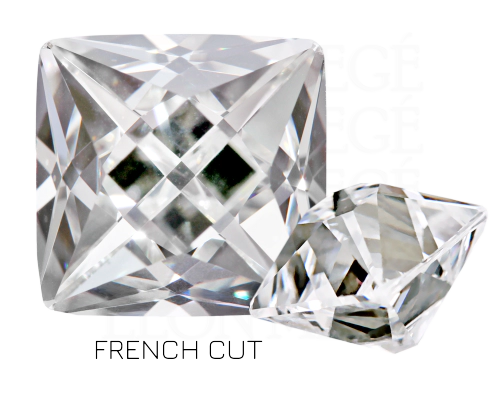 French cut diamond illustration