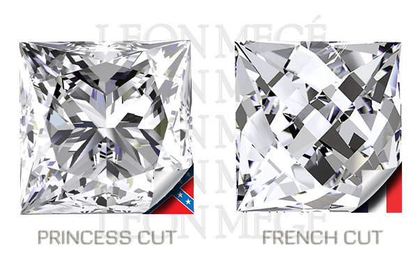 French cut vs. Princess cut by Leon Mege