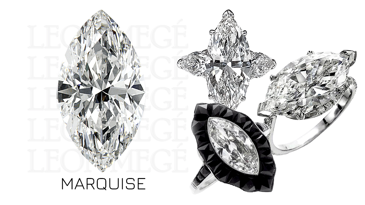 Marquise cut diamonds modern stones by leon mege