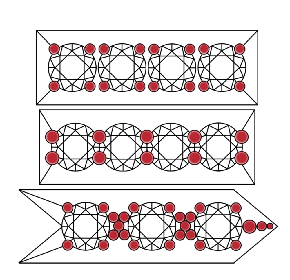 bright cut pave structure