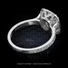Outstanding split-shank ring featuring a True Antique™ cushion diamond with a halo of millgrained bright-cut pave r4991