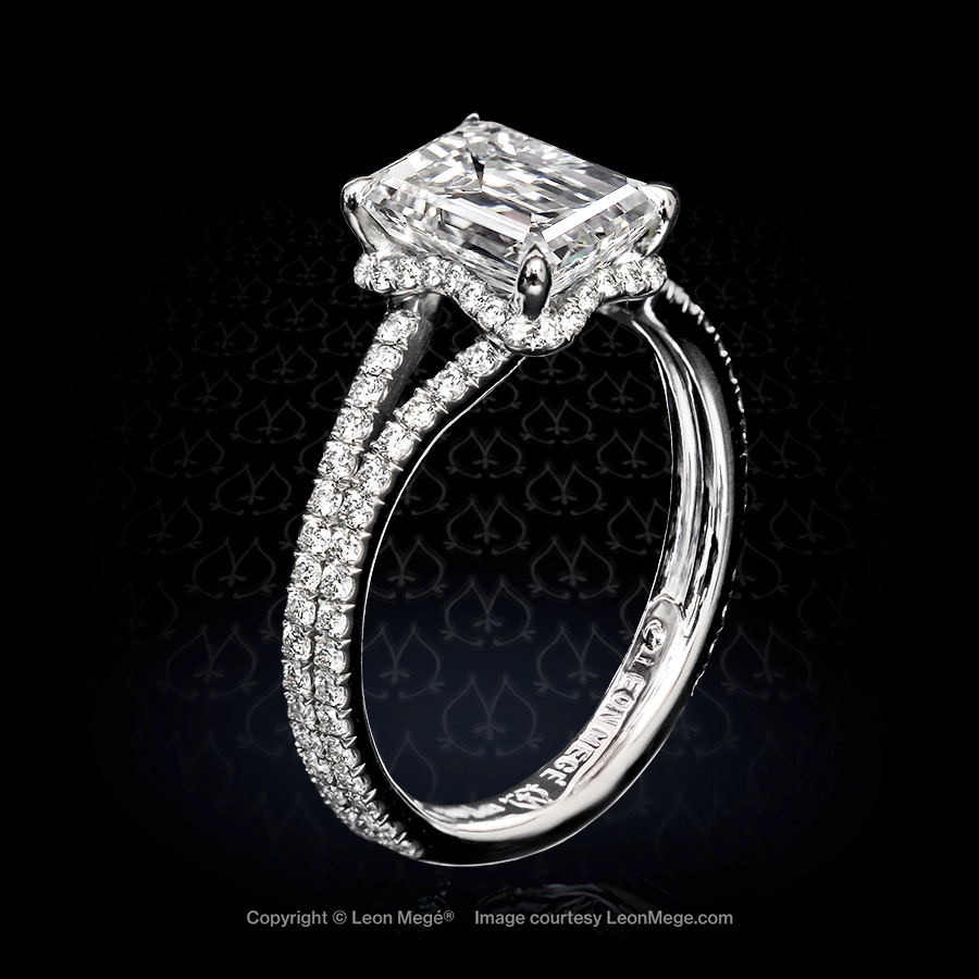 Gina pave solitaire engagement ring by Leon Mege
