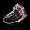 Oval pink sapphire and diamond statement ring by Leon Mege.