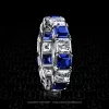 Leon Megé eternity band with alternating natural sapphire and Asscher-cut diamonds r6539