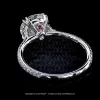 Custom made solitaire featuring an Old European cut diamond and micro-pave by Leon Mege.