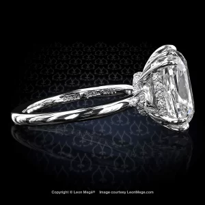 Majestic Leon Megé 410™ solitaire with True Antique™ cushion diamond r6969