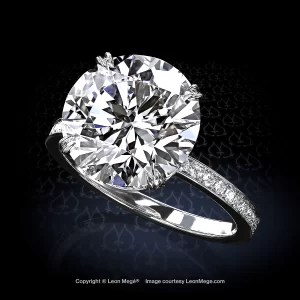Cosmo engagement ring featuring a round diamond by Leon Mege.