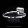 Leon Megé 401 solitaire with an Asscher cut diamond and micro pave diamonds on the shank r 6788