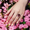 Leon Megé extraordinary couture ring with a Bohemian Sangria-colored Spessartine garnet r7212