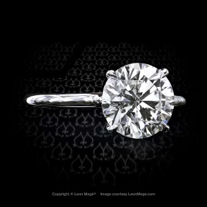 Princessa solitaire featuring a round diamond by Leon Mege