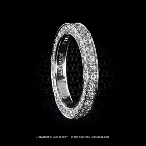 103 micro pave wedding band in 2mm by Leon Mege.