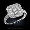 Leon Megé Place Vendome™ ring with Asscher cut diamonds framed with a pave halo r7370