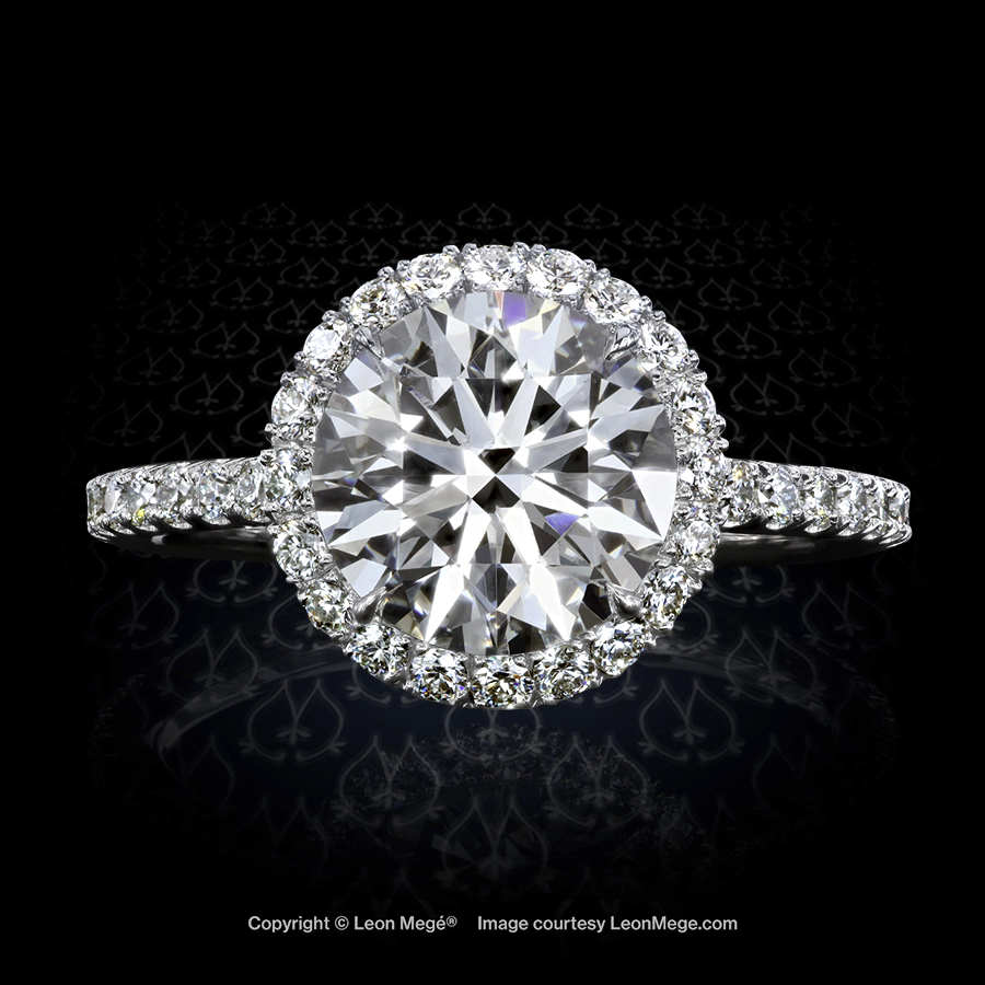 811™ halo engagement ring by Leon Mege featuring a round diamond