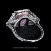 Leon Megé exclusive Montpassier™ three-stone ring with a fancy pink diamond and white pave r7275