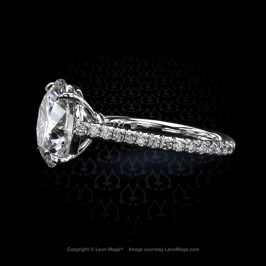 401™ solitaire featuring a round diamond by Leon Mege