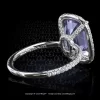 Leon Megé 811™ ring with with a classic cushion Plum spinel in a brilliant micro pave halo r7380
