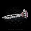 Leon Megé exclusive Lotus™ ring with a natural pink sapphire in a special halo of diamonds r7383