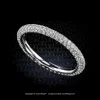 Leon Megé exclusive 203™platinum wedding band with three rows of wraparound micro pave r7683