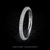 Diamond wedding band with three rows of micro pave by Leon Mege.