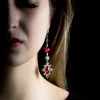 Leon Mege "Arcata" exclusive Haute Couture eardrops with multi-colored gemstones and diamonds e7661