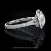 Leon Megé exclusive Cold Fusion™ ring with a True Antique™ cushion Blonde™ Moissanite r7805