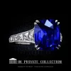 Leon Megé exclusive Mon Cheri™ Burmese sapphire ring with French-cut diamonds in a platinum channel r7057