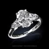 Leon Megé classic three-stone ring with combination of oval and pear-shaped diamonds r8093