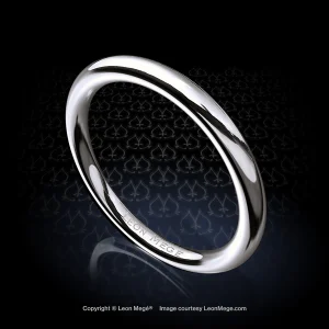 Leon Mege classic wedding band handmade from solid platinum or gold various width r7447
