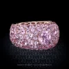 Rose gold ring featuring 2.85 carat cushion purple spinel by Leon Mege