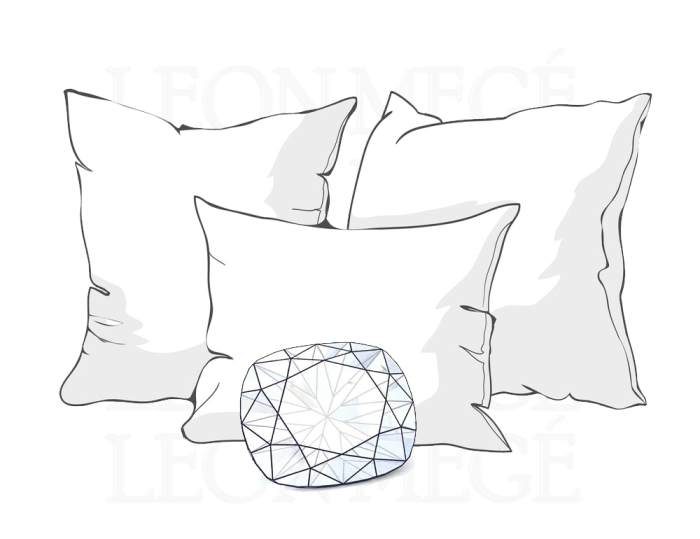 Pillow shaped diamonds antique cushions