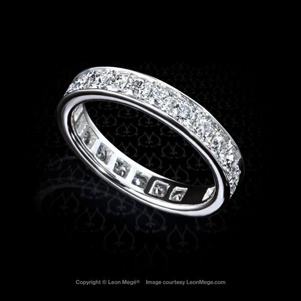 Bright-cut 101-style wedding eternity band Leon Mege