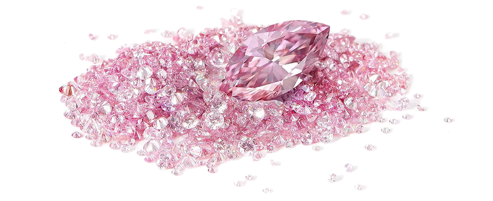 Pink hot sale diamond melee