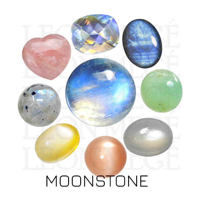 Moonstone illustration gemstone Leon Mege