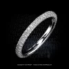 203 Micro pave wedding band with three rows of pave in platinum