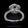 Puffy halo ring with round diamond and Duvet shank by Leon Mege
