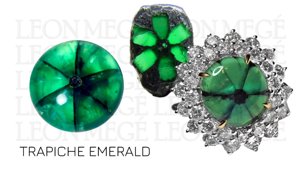 Leon Mege illustration trapiche emeralds