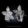 Leon Mege classic cluster clips set with diamond pears and marquises
