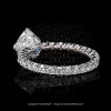 Leon Mege bespoke Medici solitaire with a cushion diamond on a Duvet-style eternity band r8387