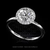 Leon Megé 810™ engagement ring with an Old European cut diamond in micro pave halo r6474