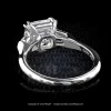 Leon Megé three-stone ring with an Asscher cut diamond and matching pair of diamond bullets r6635