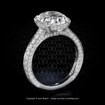 Leon Megé 313™ bespoke solitaire with a True Antique™ cushion diamond r8550