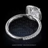 Leon Megé 811™ halo engagement ring with a True Antique™ cushion diamond in micro pave r6832