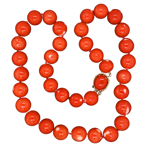 Satsuma coral beads