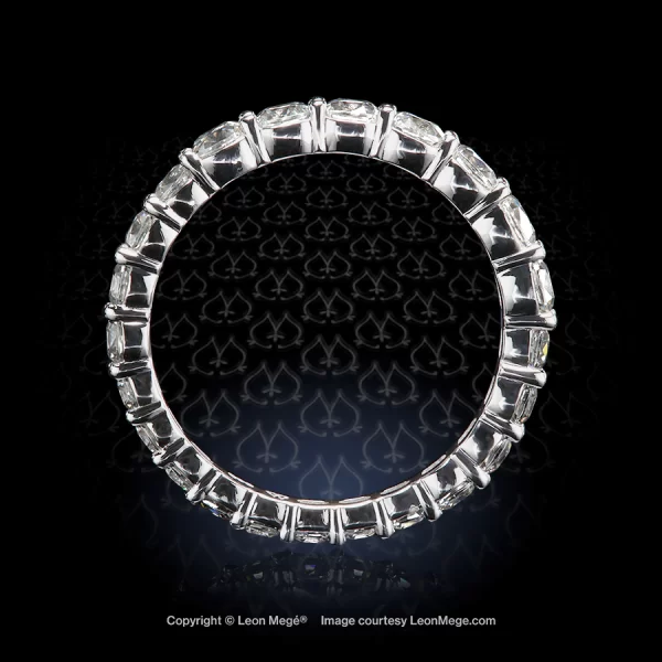 Leon Megé Eternity Band with graduated Antique cushions in shared prongs r8652