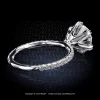 Leon Megé bespoke Tulip™ platinum solitaire with a round diamond and pave-set shank r8640