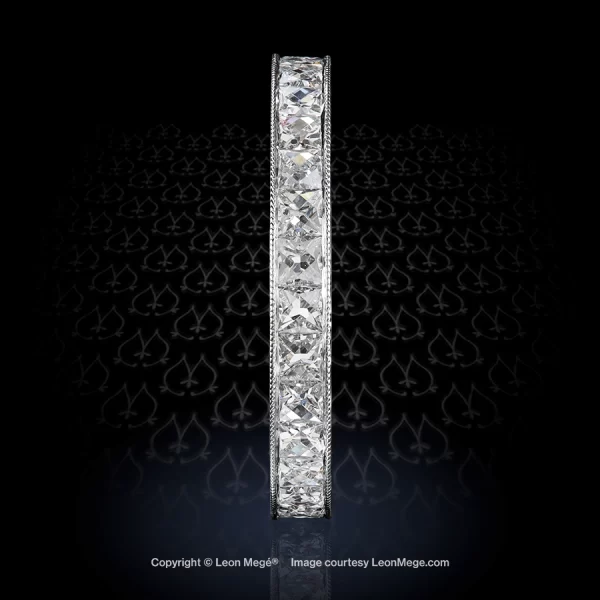 Leon Mege channel-set eternity band with French cut diamonds r8684