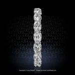 Leon Megé precision-forged shared-prong eternity band with oval diamonds set East-West r8706